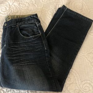 Men’s classic jeans, boot cut, regular rise.
